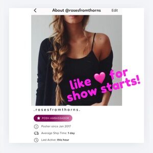 +100🩷’s. SHOW NOTIES 🌹‼️🥰